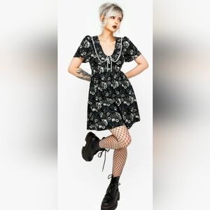 Disturbia Floral Black Dress